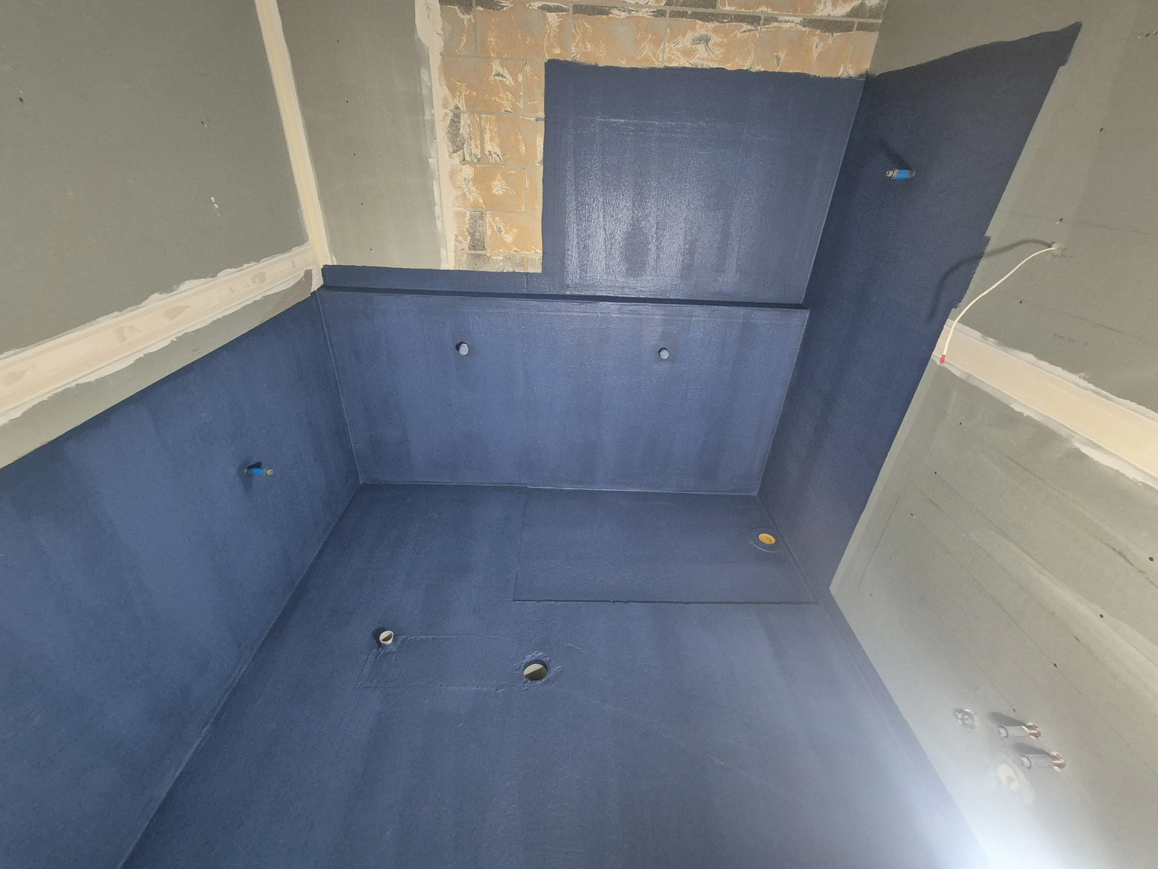 Waterproofing and tiling work